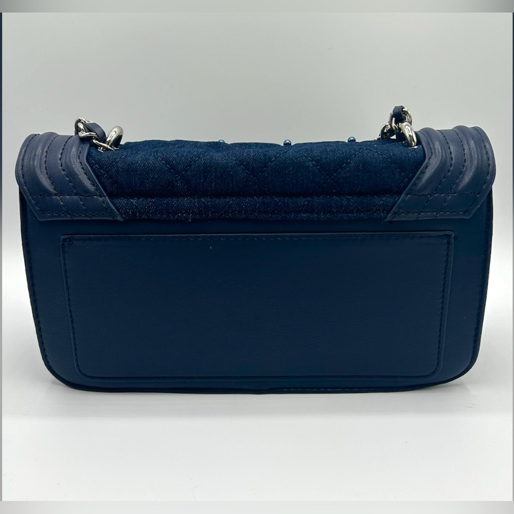 MSRP $160 Badgely Mishcka Denim Quilted Crossbody Bag - Picture 2 of 3
